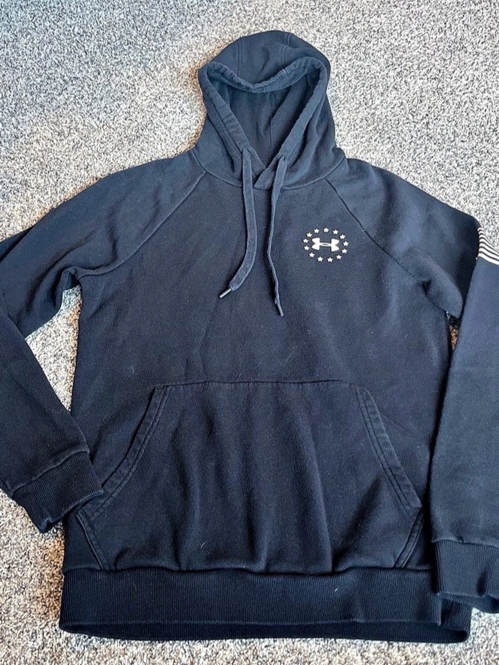 Under Armour Freedom Flag Hoodie Black Size Small - Picture 1 of 4